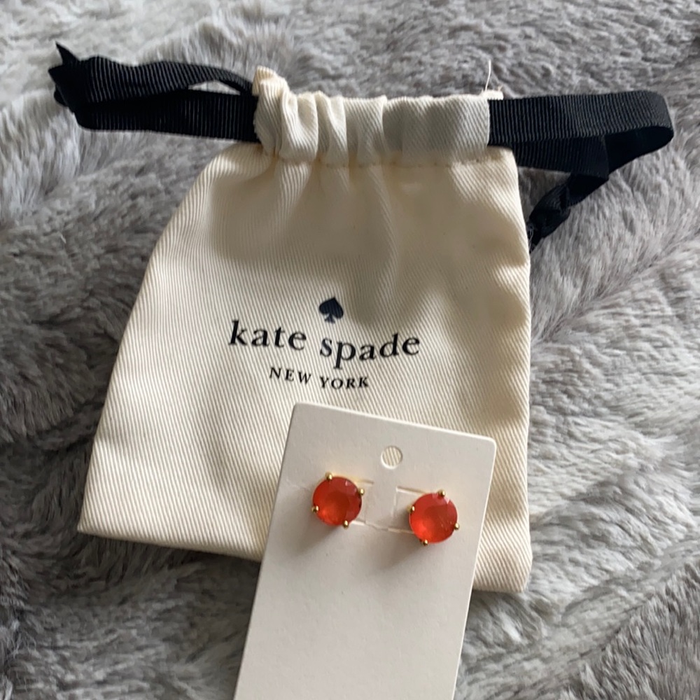 KATE SPADE pink and gold gumdrop studs